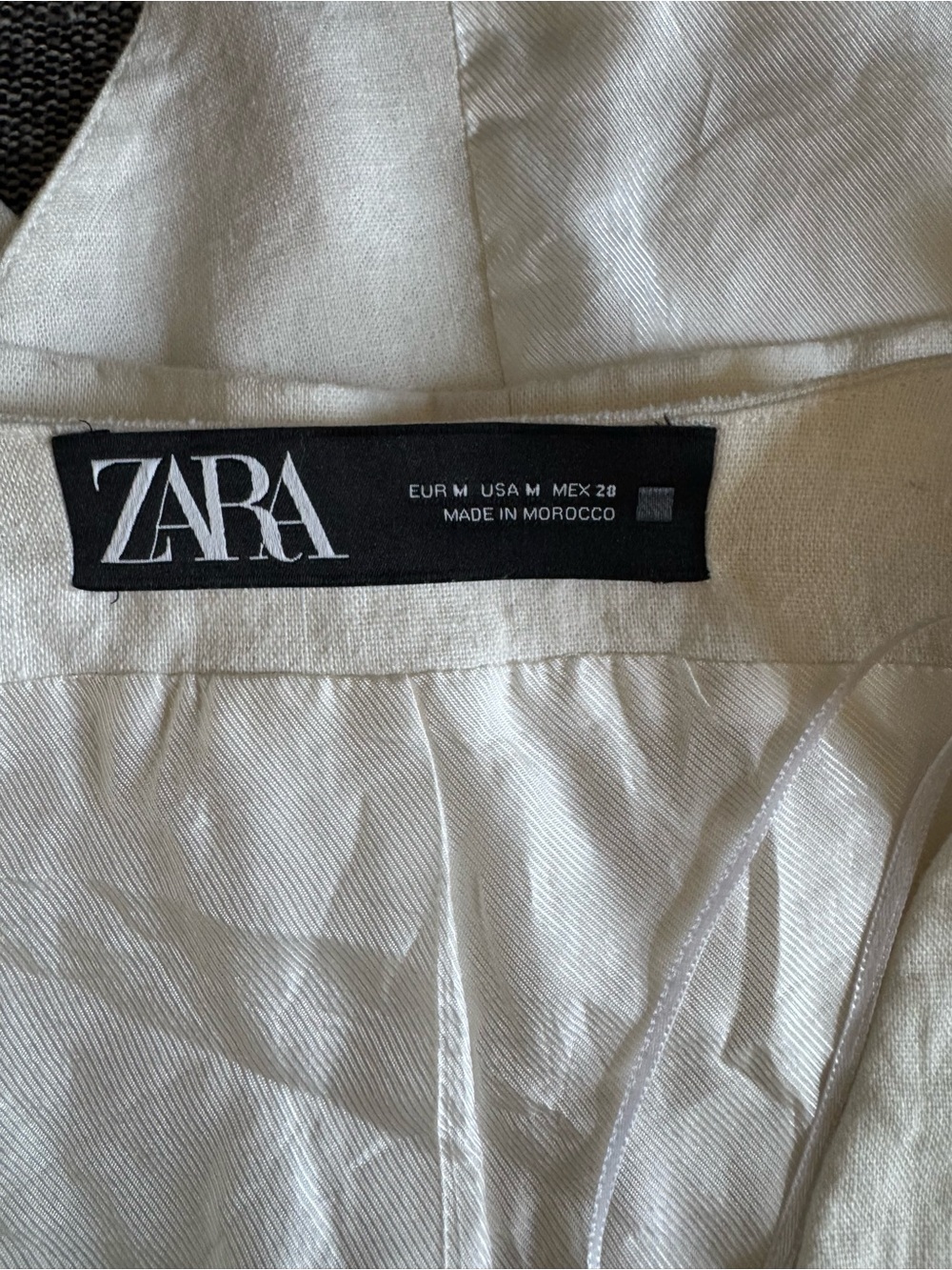 Zara Cream Linen Vest with Button Front - Picture 5 of 6